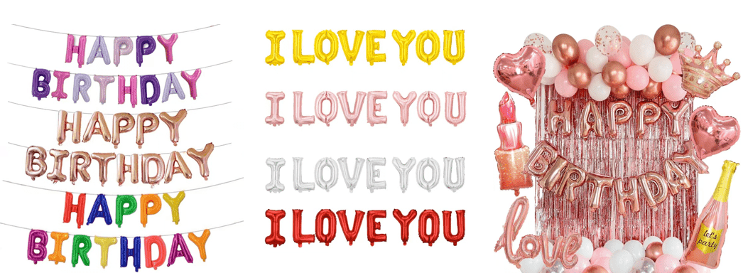 بادکنک فویلی 16 اینچی حاوی چه حروفی است؟ پشتیبانی از ترکیب رایگان؟