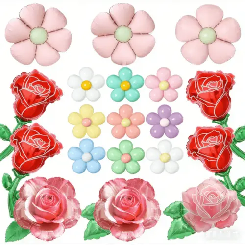 بادکنک های فویلی گلدار