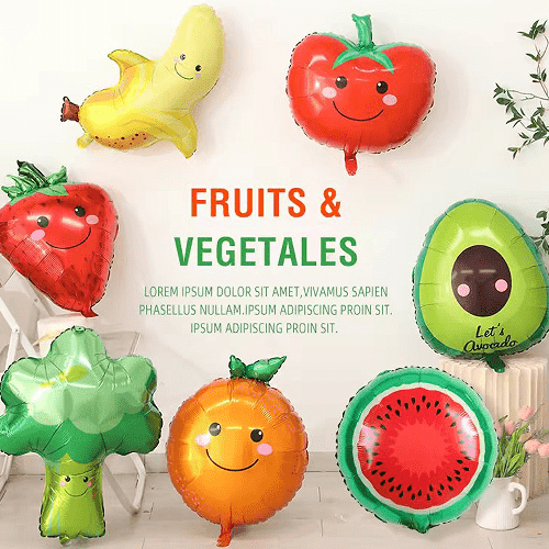 بادکنک فویلی میوه و سبزیجات