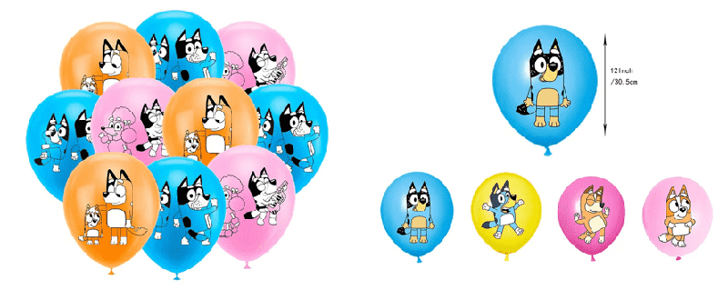 Bluey latex balloons