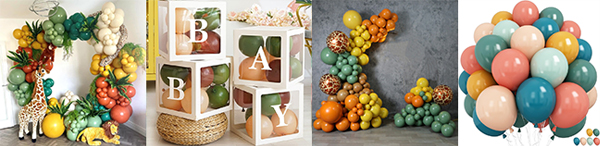 retro balloon garland