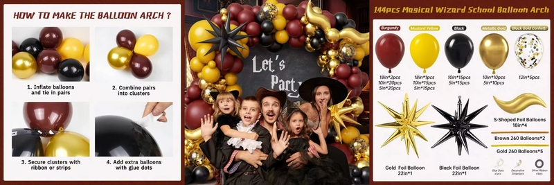 Harry Potter Themed Balloon Arch