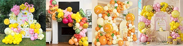 Lemon balloon garland