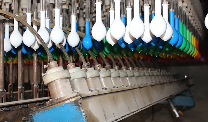 Pearl latex balloon production at Borun Balloon Factory