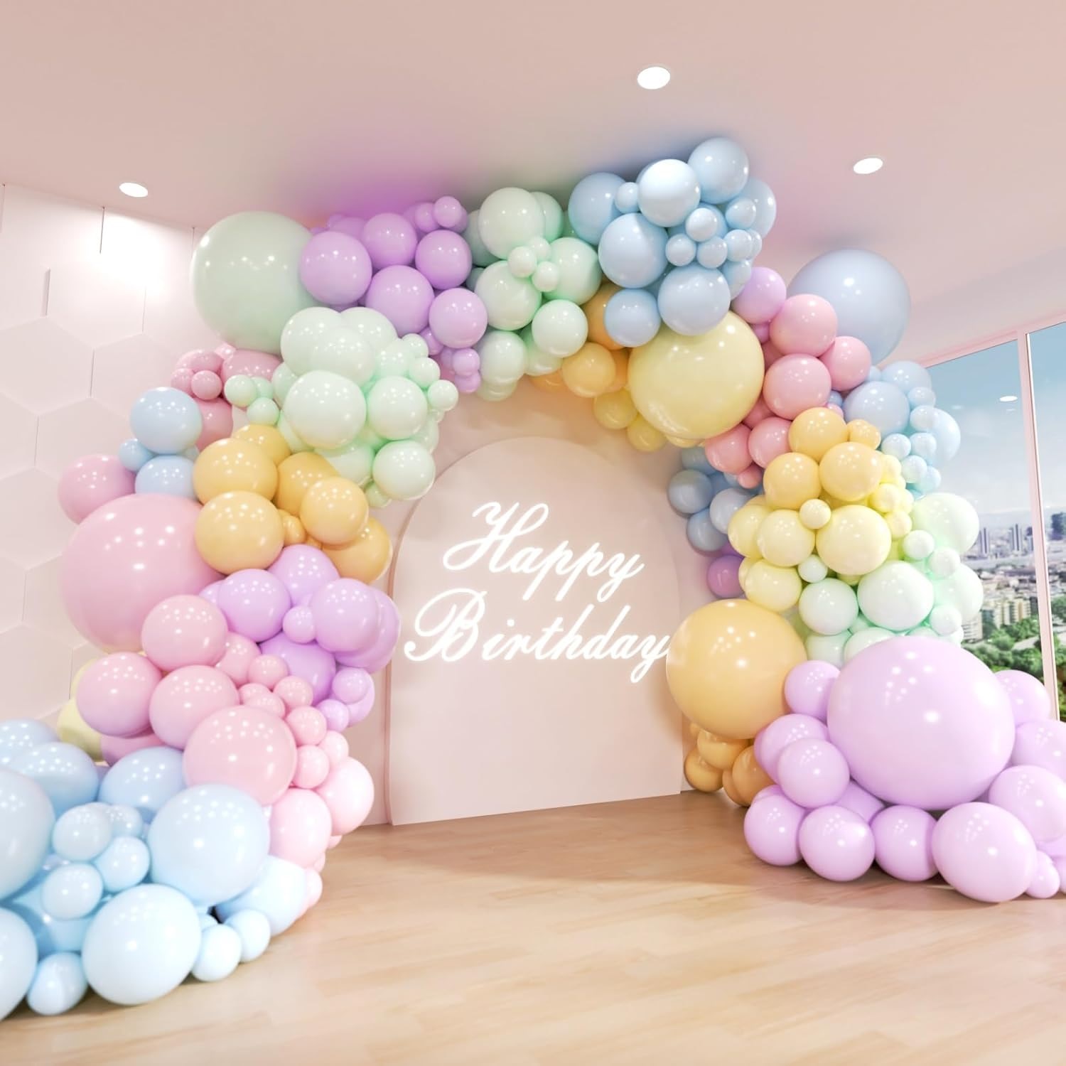 بادکنک های Macaroon Arch Garland Arch