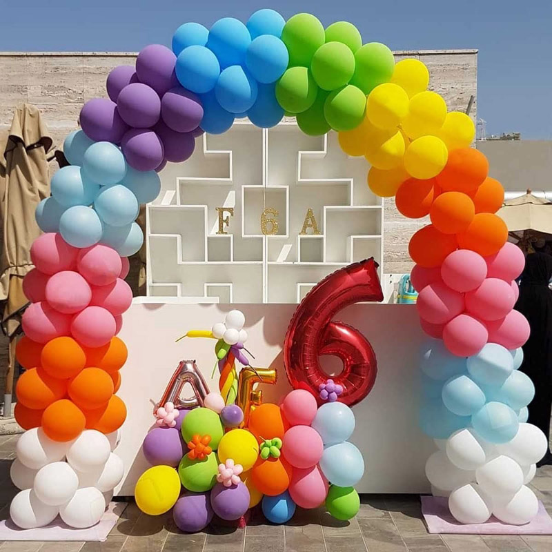 گلدسته بادکنک رنگین کمانی